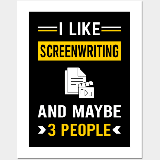 3 People Screenwriting Screenwriter Posters and Art